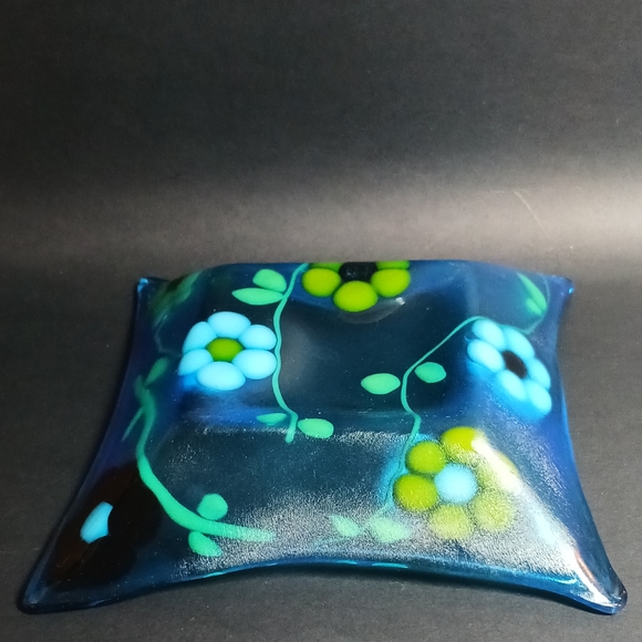 Jewelry Dish | Fused Glass | Colorful Home Decor | Gift for Her | Hostess Gift | - Picture 4 of 4